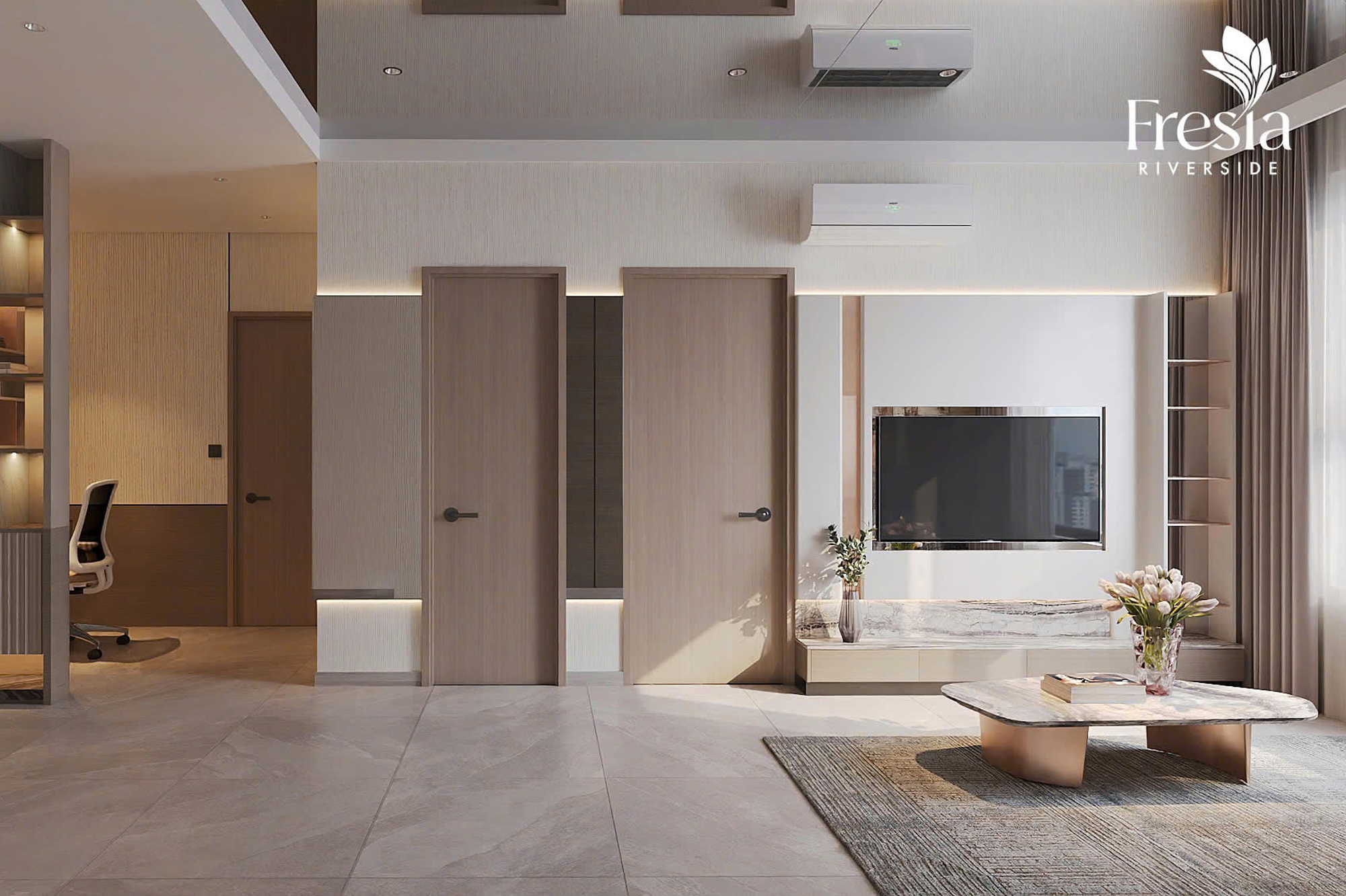 Căn hộ 2 phòng ngủ 2 WC